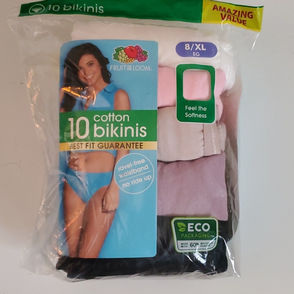 Hanes cotton bikinis package of 10